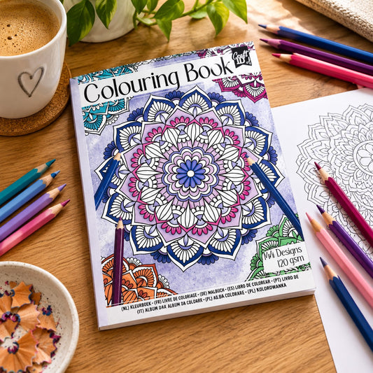 144 motiver med blomster - Mandala