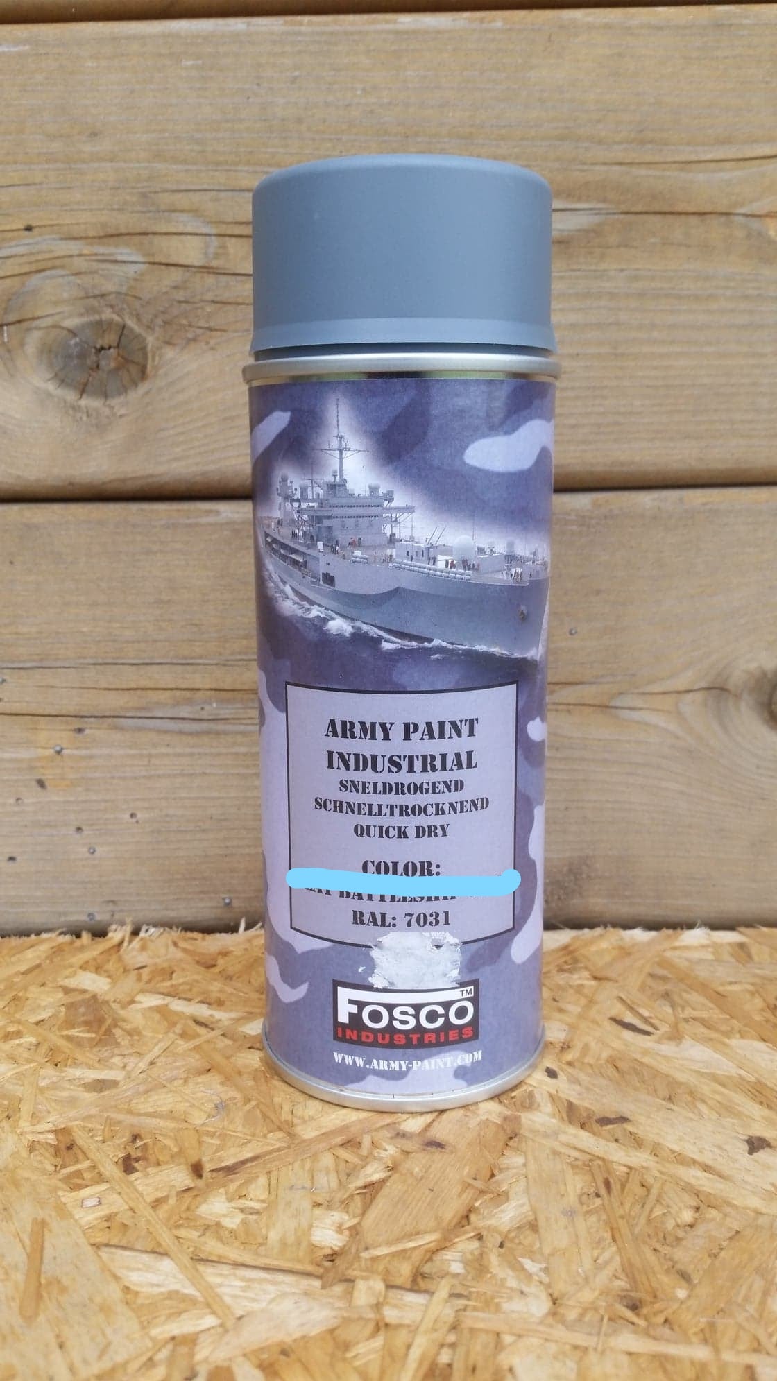 Spraymaling Bluegrey/blågrå med brun