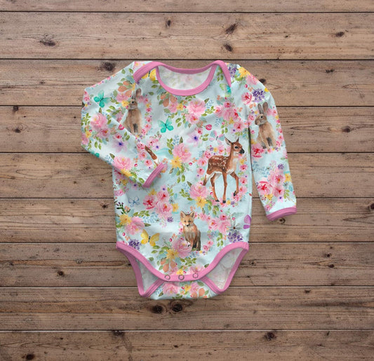 Bodystocking med kanin, rådyr og ræv