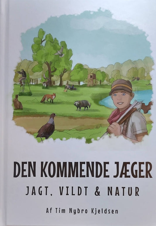 børnebog af Tim Nybro Kjeldsen. Den kommende jæger, jagt, vildt og natur. Illustrationer af de dyr som findes i Danmark som man må skyde i jagtsæsonen. Korte tekster. Tegning af dyrenes fodspor etc. Bogen er på 36 sider