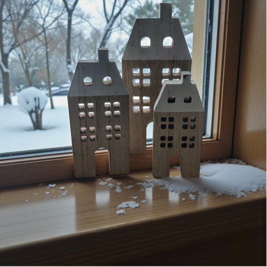 Trähus för dekoration