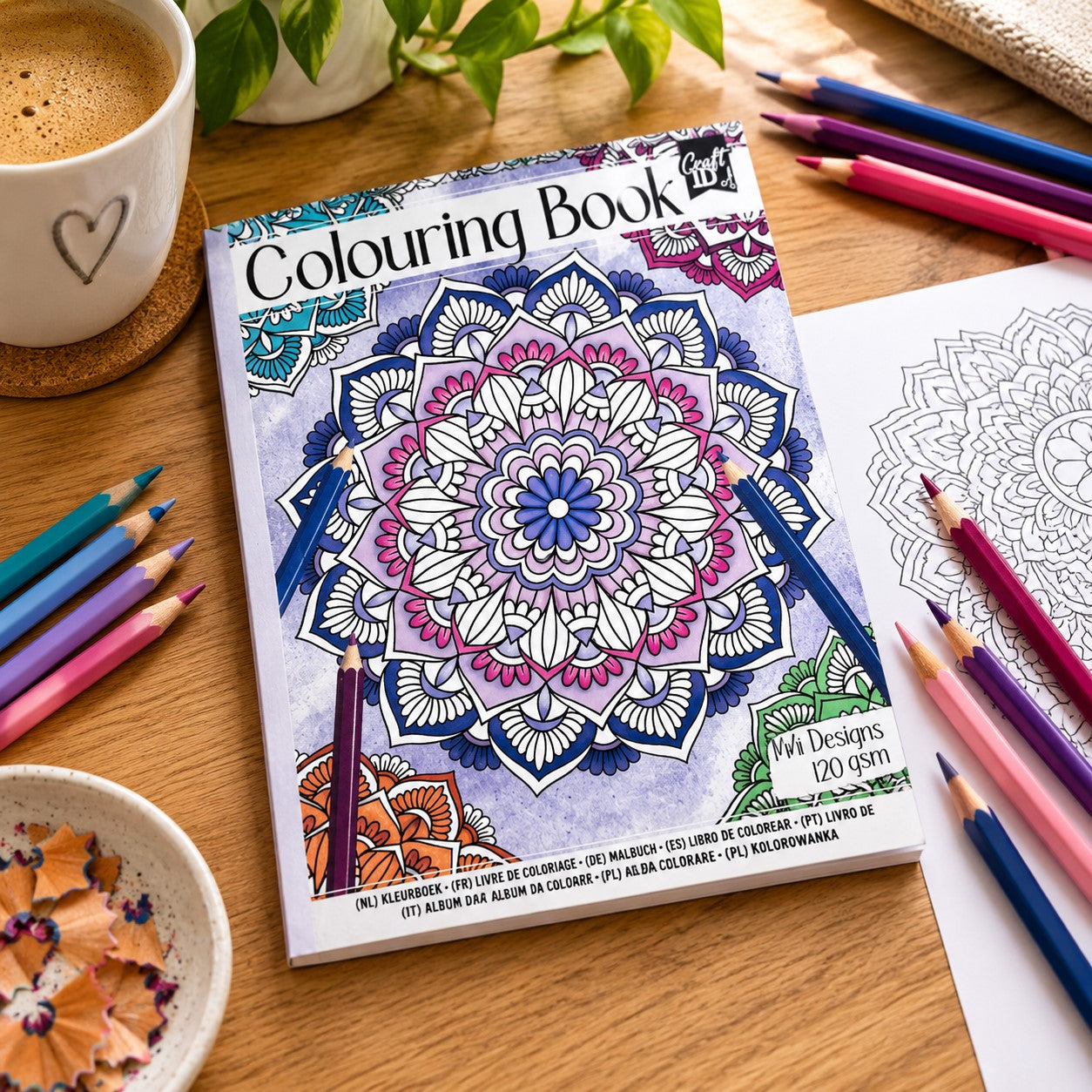 144 motiver med blomster - Mandala